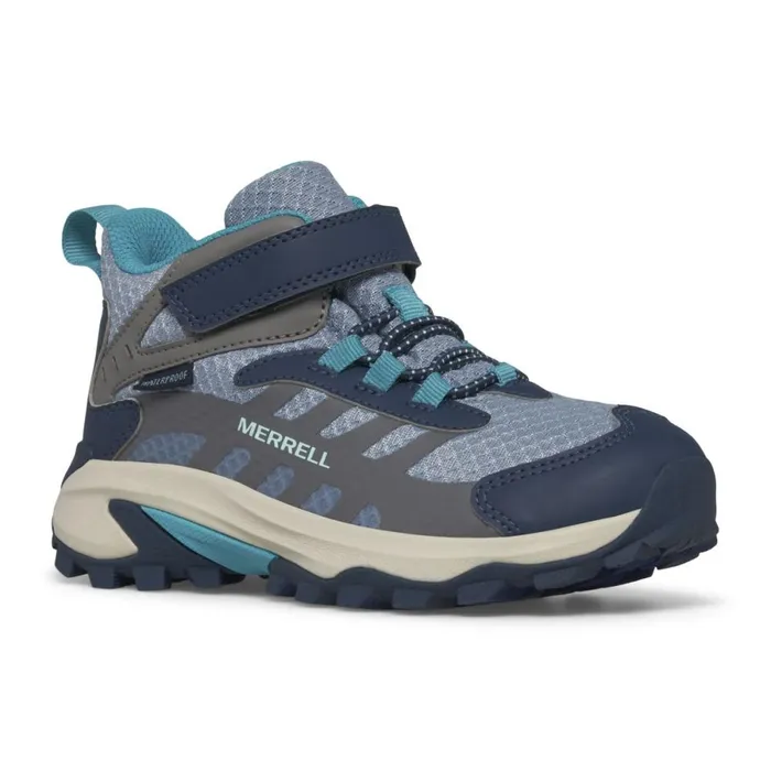 Big Moab Speed Mid 2 AC Waterproof Stoneblueturquoise Kids Merrell Boots