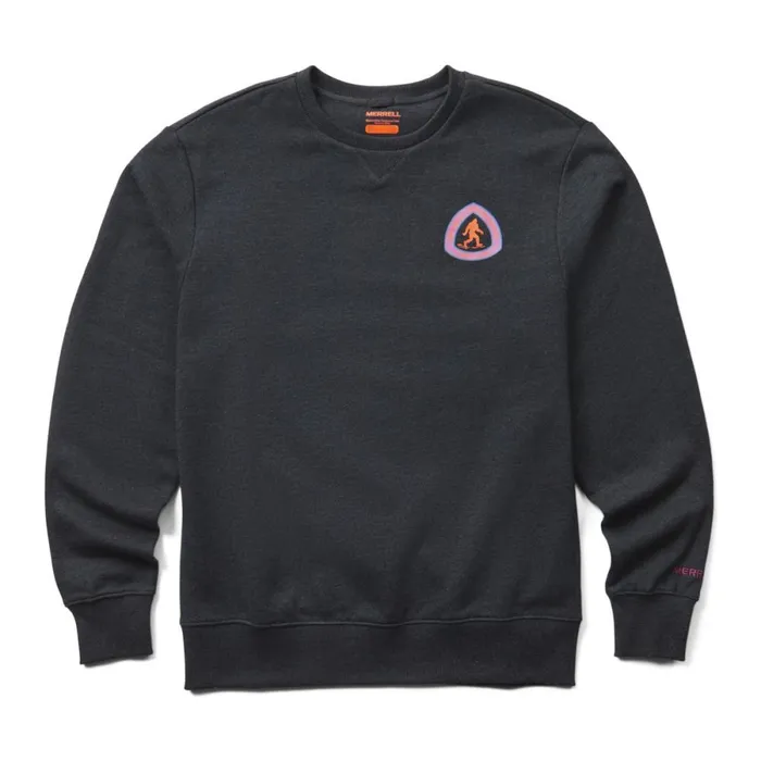 Bigfoot Fleece Crewneck Black Heather Men Merrell Tops