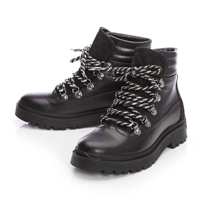 Black Boots Women Moda In Pelle Analeece Black Leather