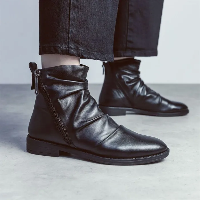 Black Boots Women Moda In Pelle Bren Black Leather