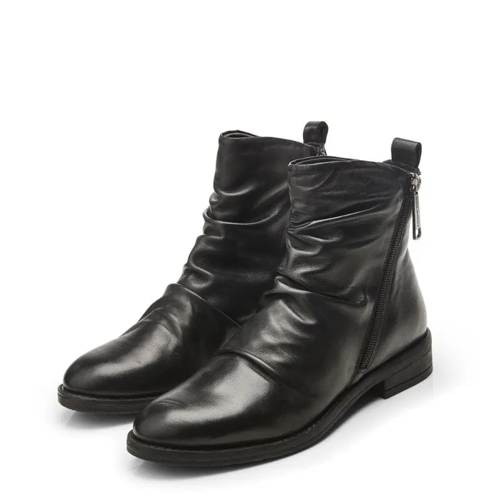 Black Boots Women Moda In Pelle Bren Black Leather
