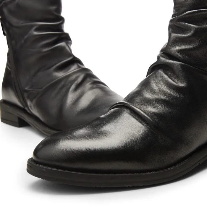Black Boots Women Moda In Pelle Bren Black Leather