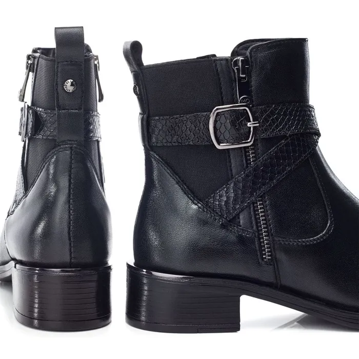 Black Boots Women Moda In Pelle Oloron Black Leather