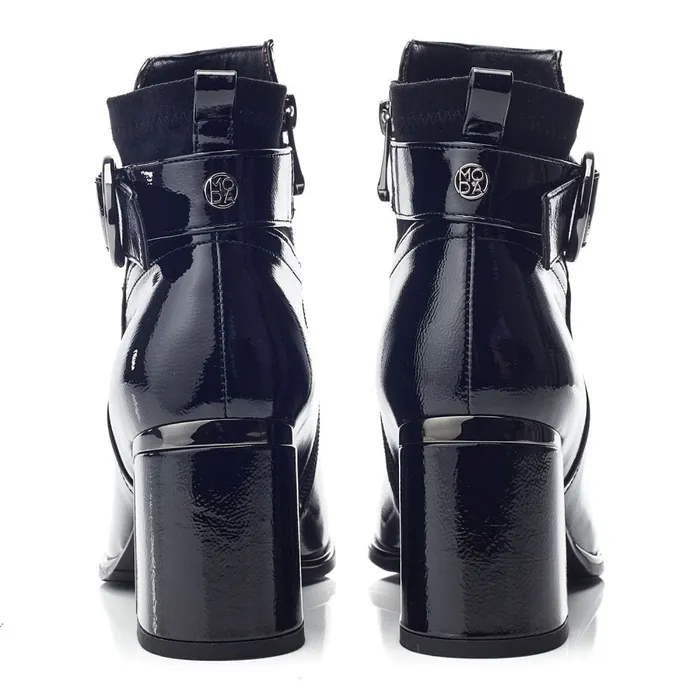 Black Boots Women Moda In Pelle Paeden Black Patent