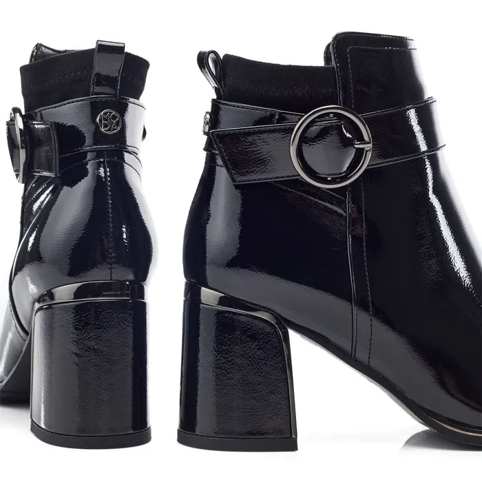 Black Boots Women Moda In Pelle Paeden Black Patent