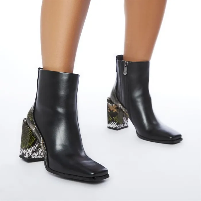 Black Boots Women Moda In Pelle Taysha Black Porvair