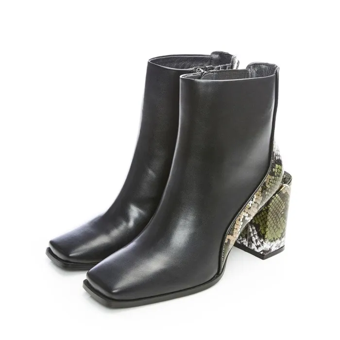 Black Boots Women Moda In Pelle Taysha Black Porvair