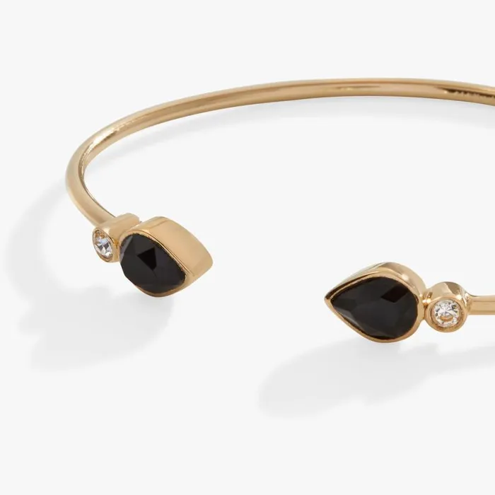 Black Onyx Cuff Bracelet Gold Women Alex And Ani Strength Protection