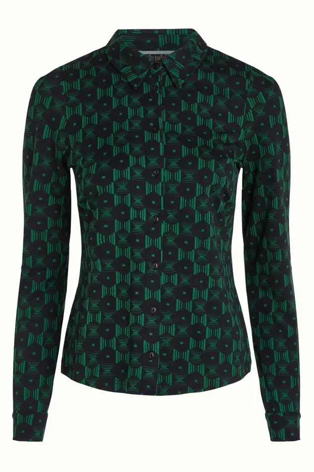 Blouses Women King Louie Blouse Marvin Para Green 8211 Marvin