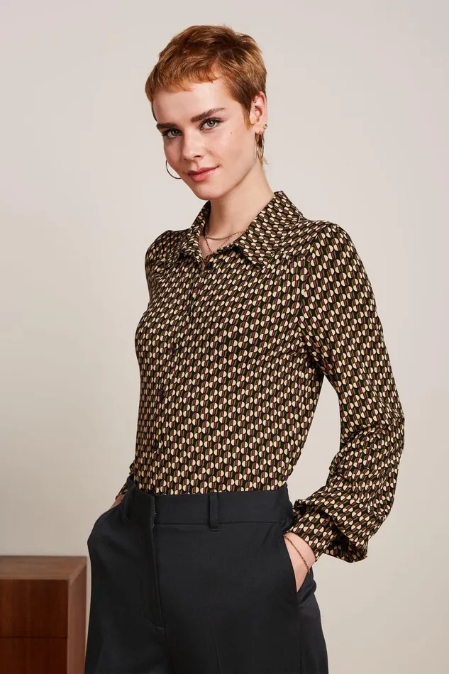 Blouses Women King Louie Carina Blouse Lockett Black 8211 Lockett