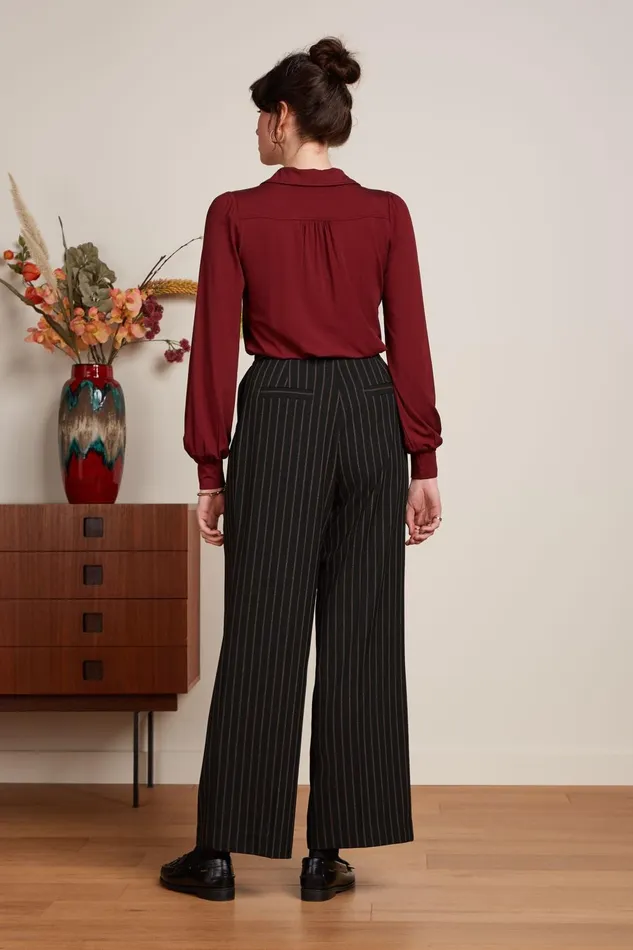Blouses Women King Louie Carina Blouse Viscose Light Cabernet Red 8211 Viscose Light