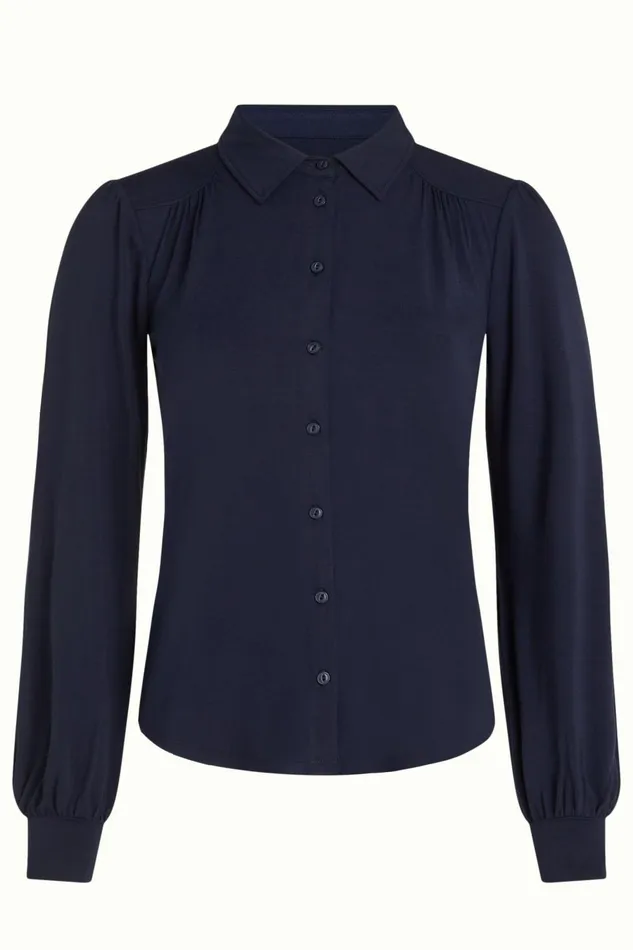 Blouses Women King Louie Carina Blouse Viscose Light Evening Blue 8211 Viscose Light