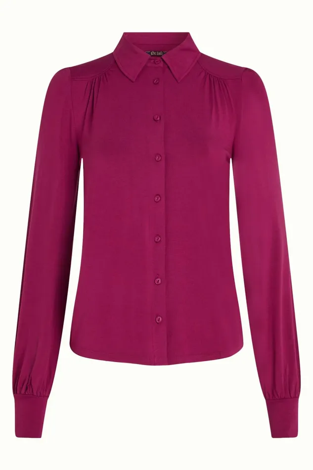 Blouses Women King Louie Carina Blouse Viscose Light Wild Fuchsia 8211 Viscose Light