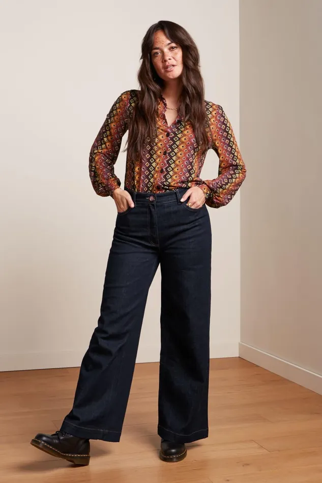 Blouses Women King Louie Maisie Blouse Connor Cabernet Red 8211 Connor