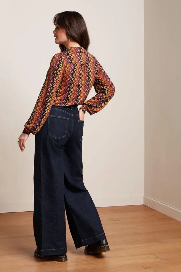 Blouses Women King Louie Maisie Blouse Connor Cabernet Red 8211 Connor