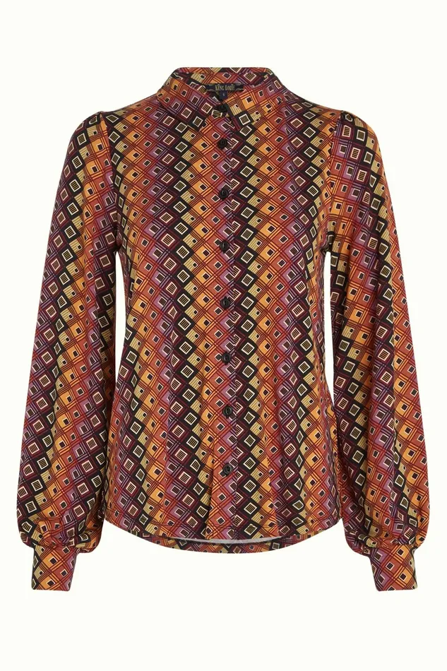 Blouses Women King Louie Maisie Blouse Connor Cabernet Red 8211 Connor