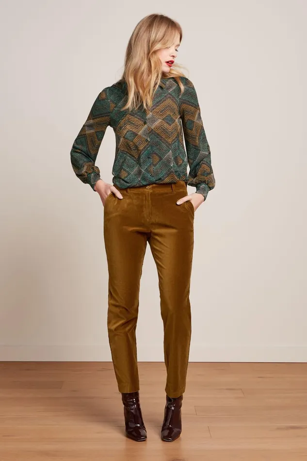 Blouses Women King Louie Maisie Blouse Morrison Pine Green 8211 Morrison