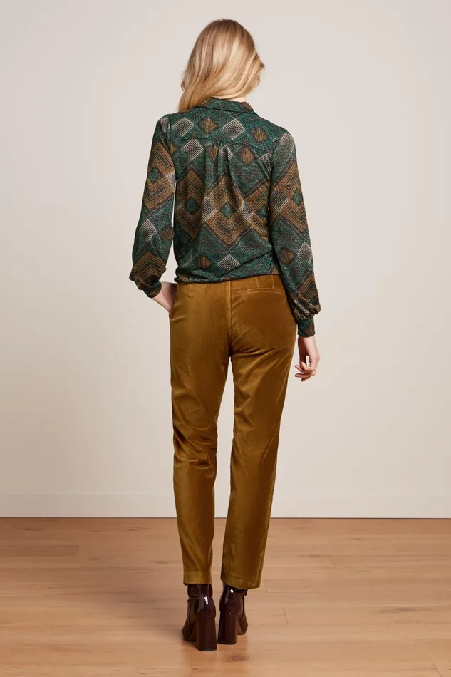 Blouses Women King Louie Maisie Blouse Morrison Pine Green 8211 Morrison