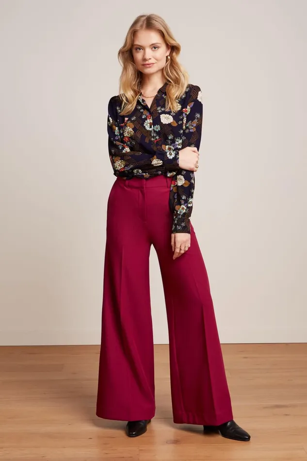 Blouses Women King Louie Maisie Blouse Rising Evening Blue 8211 Rising