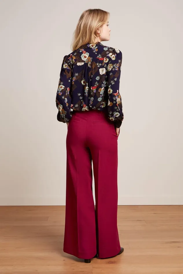 Blouses Women King Louie Maisie Blouse Rising Evening Blue 8211 Rising