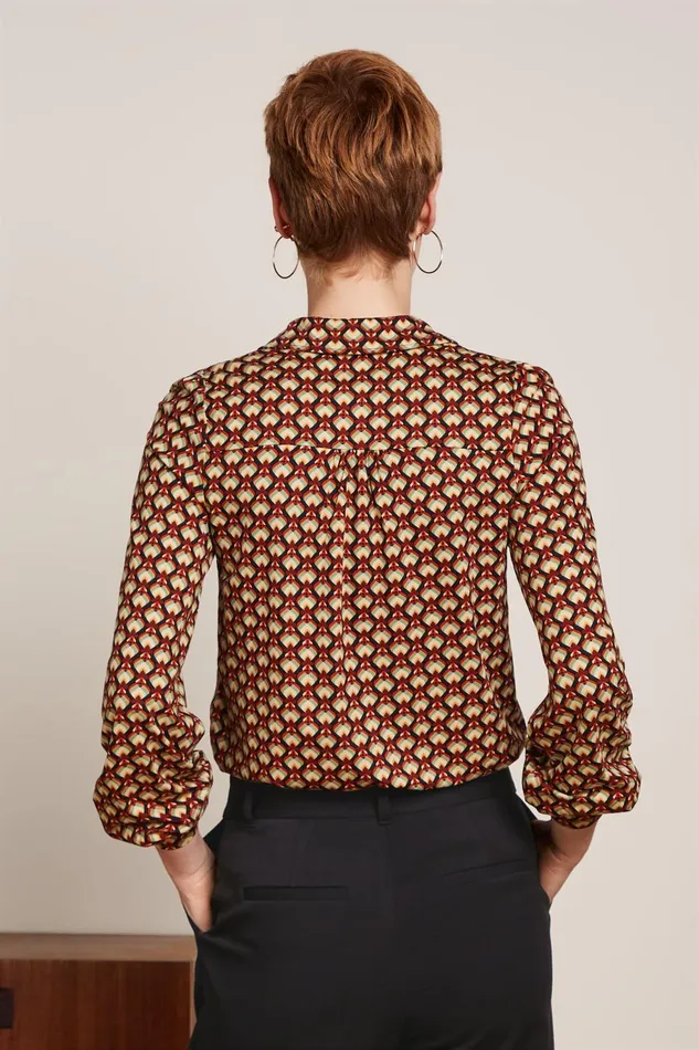 Blouses Women King Louie Maisie Blouse Valet Cabernet Red 8211 Valet
