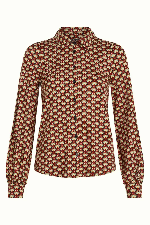 Blouses Women King Louie Maisie Blouse Valet Cabernet Red 8211 Valet