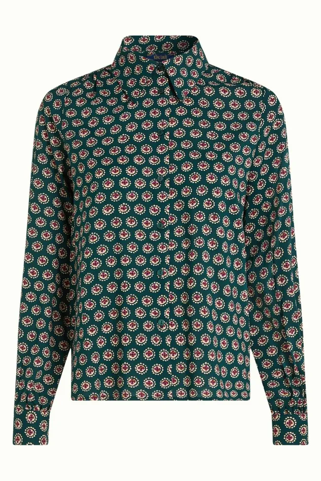 Blouses Women King Louie Remi Blouse Elliot Pine Green 8211 Elliot