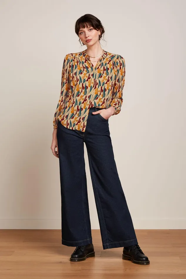 Blouses Women King Louie Stella Blouse Cile Pebble 8211 Cile