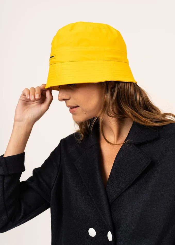 Bob Waterproof Bucket Hat Yellow Women Saint James Hats and Beanies