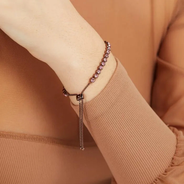 Bolo Tennis Bracelet Light Rose Chocolate Women Alex And Ani Easter