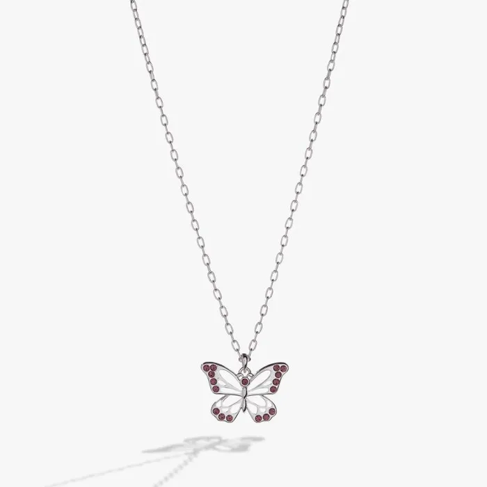 Butterfly And Crystal Necklace Silver Women Alex And Ani Sympathy In Memory