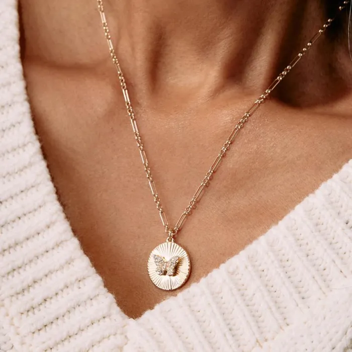 Butterfly Charm Necklace And Stud Earring Gift Set Gold Women Alex And Ani Animals Butterfly Charm Necklace And Stud Earring Gift Set Gold Women Alex And Ani Animals