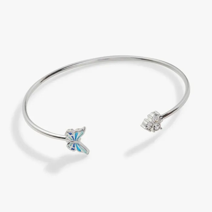 Butterfly Crystal Flex Cuff Bracelet Silver Women Alex And Ani Growth New Beginnings
