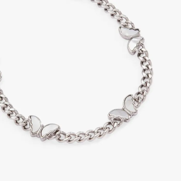 Butterfly Curb Chain Bracelet Stainless Steel Silver Women Alex And Ani Bracelets Butterfly Curb Chain Bracelet Stainless Steel Silver Women Alex And Ani Bracelets
