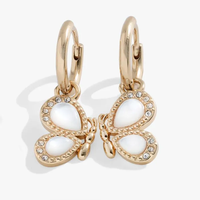 Butterfly Mother Of Pearl Huggie Hoop Earrings Gold Women Alex And Ani Butterfly Butterfly Mother Of Pearl Huggie Hoop Earrings Gold Women Alex And Ani Butterfly