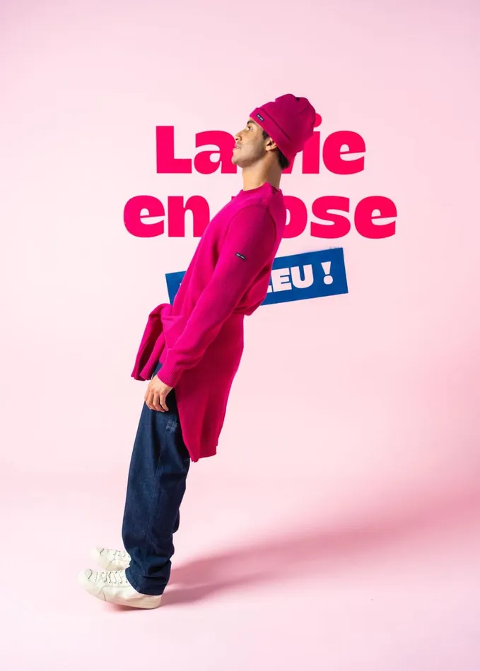 Cancale Wool Fisherman Sweater With Button Shoulder Loose Fit Magentapopmagenta Women Saint James Breton Sweaters