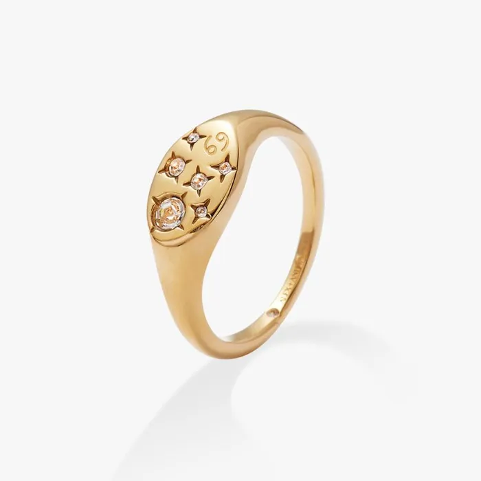 Cancer Zodiac Ring Stainless Steel Gold Women Alex And Ani Birthday