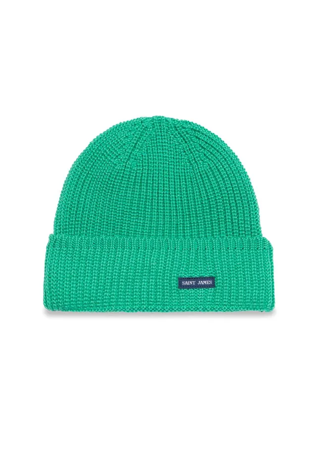 Canot Soft Wool Beanie In Purl Knit Kellygreen Women Saint James Hats and Beanies