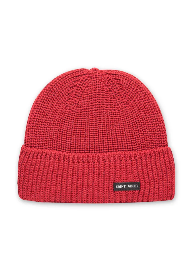 Canot Soft Wool Beanie In Purl Knit Maroon Women Saint James Hats and Beanies Canot Soft Wool Beanie In Purl Knit Maroon Women Saint James Hats and Beanies