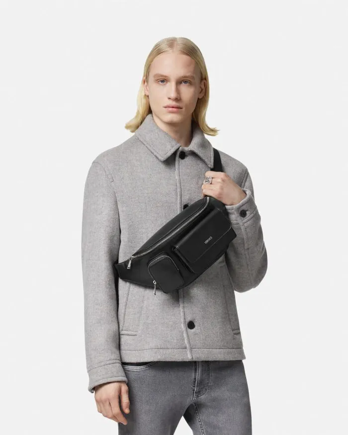 Cargo Belt Bag Blacksilver Men Versace Cargo