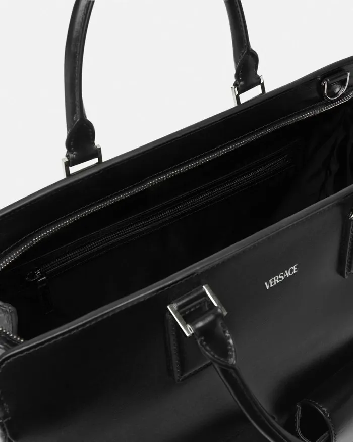 Cargo Tote Bag Blacksilver Men Versace Cargo