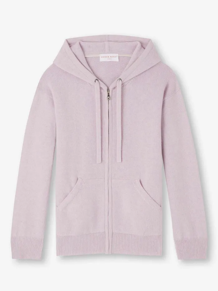 Cashmere Hoodies Women Derek Rose Hoodie Daphne Cashmere Lilac