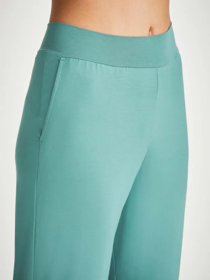 Casual Pants Women Derek Rose Track Pants Basel Micro Modal Stretch Teal