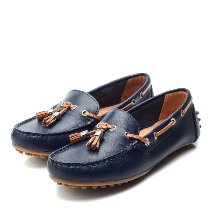 Casual Shoes Women Moda In Pelle Arienna Navy Leather