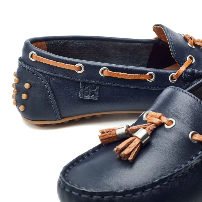 Casual Shoes Women Moda In Pelle Arienna Navy Leather