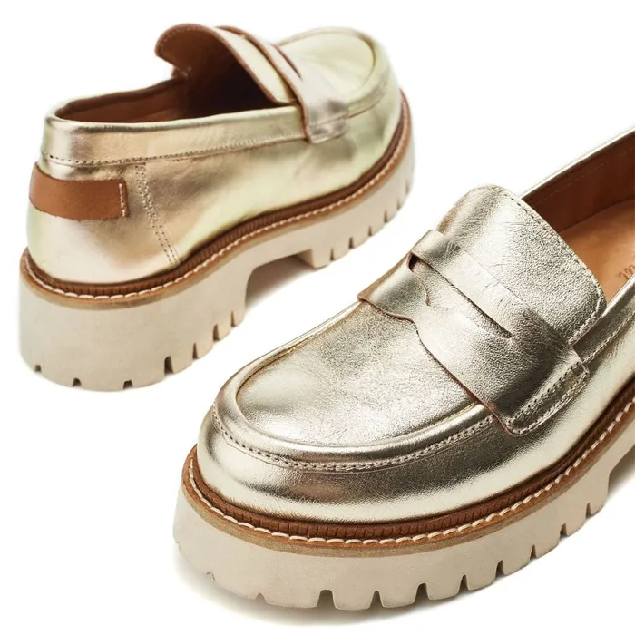 Casual Shoes Women Moda In Pelle Bsoleful BWinston Gold Leather