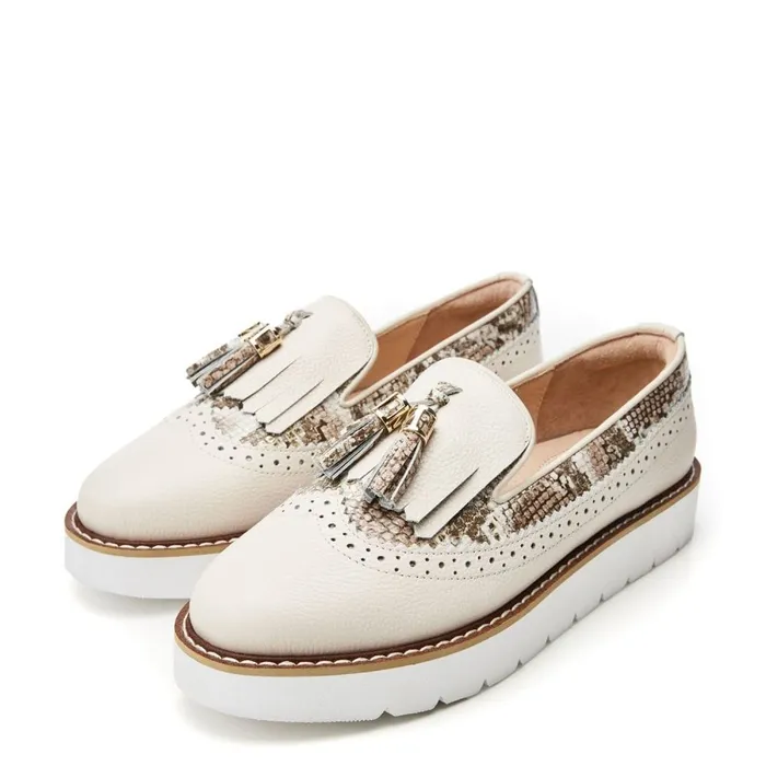 Casual Shoes Women Moda In Pelle Eilani Off White Leather