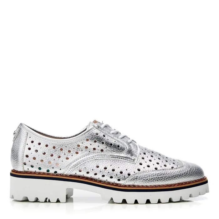 Casual Shoes Women Moda In Pelle Eloni Silver Leather