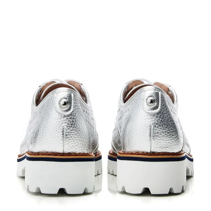 Casual Shoes Women Moda In Pelle Eloni Silver Leather