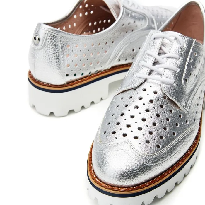 Casual Shoes Women Moda In Pelle Eloni Silver Leather